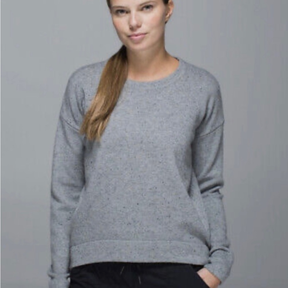 Lululemon Yogi Gray Wool Crewneck Sweater Womens Size Small Preowned